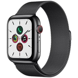 Apple Watch (Series 5) 2019 GPS + Cellular 44mm - Ανοξείδωτο ατσάλι Space Gray - Milanese loop Μαύρο