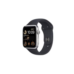 Apple Watch (Series SE) 2022 GPS 44mm - Αλουμίνιο Ασημί - Sport band Μαύρο