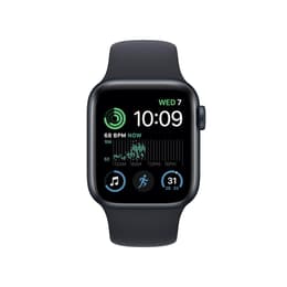 Apple Watch Series SE 2 (2022) GPS 44 mm - Αλουμίνιο Ασημί - Sport band Μαύρο