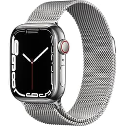 Apple Watch Series 7 (2021) GPS + Cellular 45 mm - Ανοξείδωτο ατσάλι Ασημί - Milanese loop Γκρι