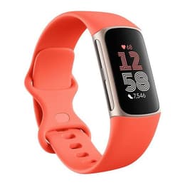 Ρολόγια Fitbit Charge 6 Παρακολούθηση καρδιακού ρυθμού - Κοραλλί/Χρυσό