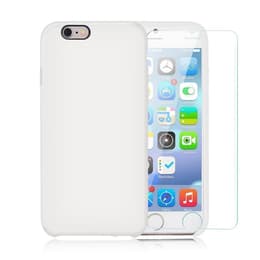 Προστατευτικό iPhone 6/6S 2 οθόνης - Σιλικόνη - Άσπρο