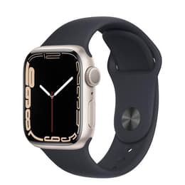 Apple Watch (Series 7) 2021 GPS 41mm - Αλουμίνιο Ασημί - Sport loop Μαύρο