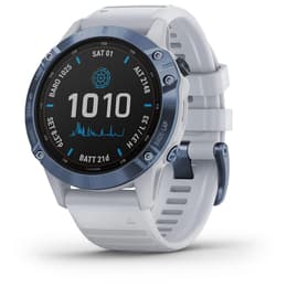Garmin Ρολόγια Fēnix 6 - Pro Solar Edition Παρακολούθηση καρδιακού ρυθμού GPS - Άσπρο/Μπλε