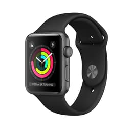 Apple Watch (Series 3) 2017 GPS 42mm - Αλουμίνιο Space Gray - Αθλητισμός Μαύρο