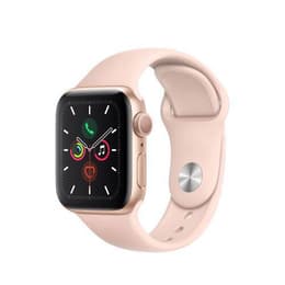 Apple Watch (Series 5) 2019 GPS + Cellular 44mm - Ανοξείδωτο ατσάλι Χρυσό - Sport band Ροζ άμμος