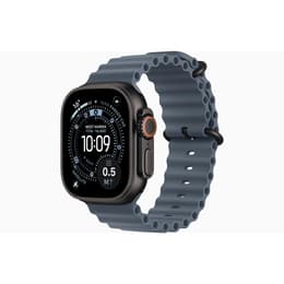 Apple Watch (2025) GPS + Cellular 49 mm - Τιτάνιο Μαύρο - Μπάντα ωκεανού Μπλε