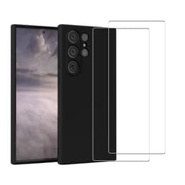 Προστατευτικό Galaxy S23 Ultra 2 οθόνης - Σιλικόνη - Μαύρο