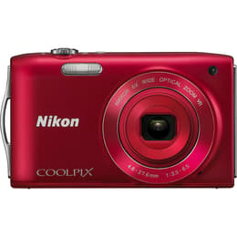 Συμπαγής S3300 - Κόκκινο + Nikon Nikkor 6X Wide Optical Zoom VR Lens 26-156mm f/3.3-6.5 f/3.3-6.5