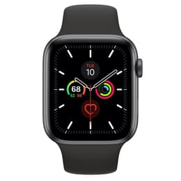 Apple Watch (Series 5) 2019 GPS 44mm - Αλουμίνιο Γκρι - Sport band Μαύρο