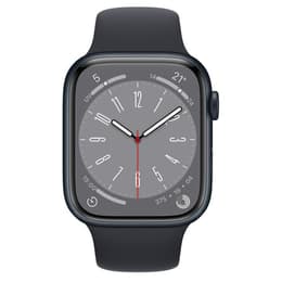 Apple Watch (Series 8) 2022 GPS + Cellular 45mm - Αλουμίνιο Μπλε - Sport band Μαύρο