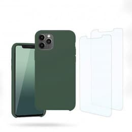 Προστατευτικό iPhone 11 Pro Max 2 οθόνης - Σιλικόνη - Πράσινο