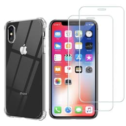 Προστατευτικό iPhone XS,iPhone X 2 οθόνης - TPU - Διαφανές