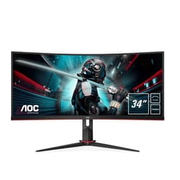 34" Aoc CU34G2/BK 3440 x 1440 LED monitor Μαύρο/Κόκκινο