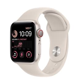 Apple Watch (Series SE) 2022 GPS 40mm - Αλουμίνιο Starlight - Sport band Άσπρο