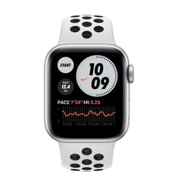 Apple Watch (Series 7) 2021 GPS + Cellular 41mm - Αλουμίνιο Άσπρο - Nike Sport band Μαύρο/Άσπρο