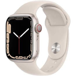 Apple Watch (Series 7) 2021 GPS + Cellular 41mm - Αλουμίνιο Starlight - Sport band Αστροφεγγιά