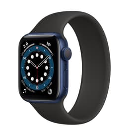 Apple Watch (Series 6) 2020 GPS 44mm - Μπλε - Αθλητικό λουράκι Μαύρο