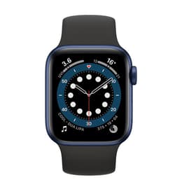 Apple Watch (Series 6) 2020 GPS 44mm - Μπλε - Αθλητικό λουράκι Μαύρο