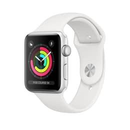 Apple Watch (Series 3) 2017 GPS + Cellular 38mm - Αλουμίνιο Ασημί - Sport band Άσπρο