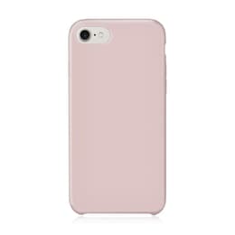 Προστατευτικό iPhone SE (2022/2020)/8/7/6/6S 2 οθόνης - Σιλικόνη - Απαλό ροζ