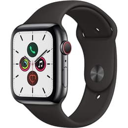 Apple Watch (Series 5) 2019 GPS + Cellular 44mm - Ανοξείδωτο ατσάλι Μαύρο - Αθλητισμός Μαύρο
