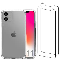 Προστατευτικό iPhone 11 2 οθόνης - Ανακυκλωμένο πλαστικό - Διαφανές