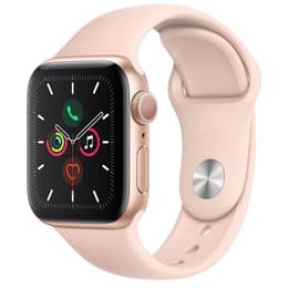 Apple Watch (Series 5) 2019 GPS + Cellular 40mm - Ανοξείδωτο ατσάλι Χρυσό - Sport band Ροζ