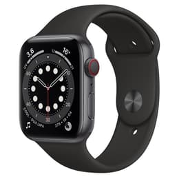 Apple Watch (Series 6) 2020 GPS + Cellular 44mm - Αλουμίνιο Space Gray - Sport loop Μαύρο