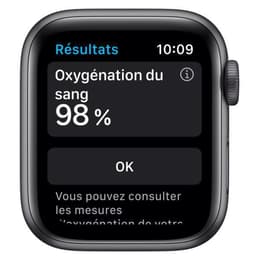 Apple Watch Series 6 (2020) GPS + Cellular 44 mm - Αλουμίνιο Space Gray - Sport band Μαύρο