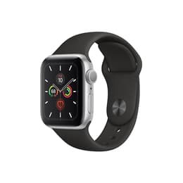 Apple Watch (Series 5) 2019 GPS + Cellular 44mm - Αλουμίνιο Ασημί - Sport band Μαύρο