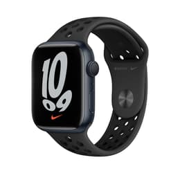 Apple Watch (Series 7) 2021 GPS + Cellular 45mm - Αλουμίνιο Midnight - Sport band Μαύρο