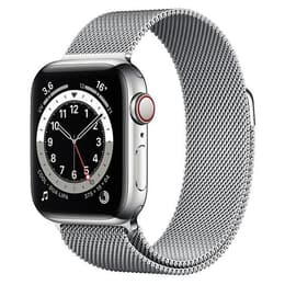 Apple Watch (Series 6) 2020 GPS + Cellular 40mm - Τιτάνιο Ασημί - Milanese loop Ασημί
