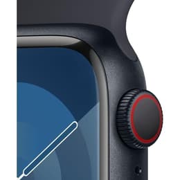 Apple Watch Series 9 (2023) GPS + Cellular 45 mm - Αλουμίνιο Midnight - Sport band Μαύρο