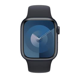 Apple Watch Series 9 (2023) GPS + Cellular 45 mm - Αλουμίνιο Midnight - Sport band Μαύρο