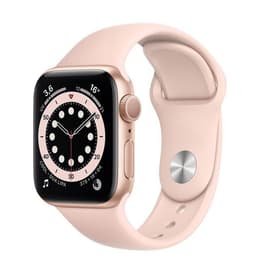 Apple Watch Series 6 (2020) GPS + Cellular 40 mm - Ανοξείδωτο ατσάλι Χρυσό - Sport band Ροζ