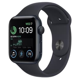 Apple Watch (Series SE) 2022 GPS 44mm - Αλουμίνιο Midnight - Sport band Μαύρο