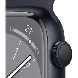 Apple Watch Series SE 2 (2022) GPS 44 mm - Αλουμίνιο Midnight - Sport band Μαύρο