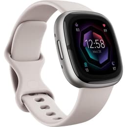 Fitbit Ρολόγια Sense 2, Lunar White/Platinum Παρακολούθηση καρδιακού ρυθμού GPS - Γκρι