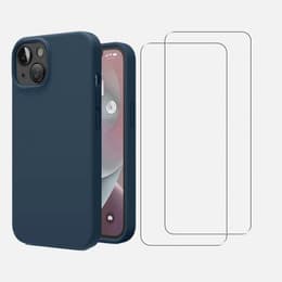 Προστατευτικό iPhone 14 2 οθόνης - TPU - Μπλε