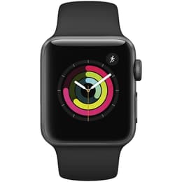 Apple Watch (Series 3) 2017 GPS 42mm - Αλουμίνιο Γκρι - Sport band Μαύρο