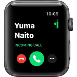 Apple Watch (Series 3) 2017 GPS 42mm - Αλουμίνιο Γκρι - Sport band Μαύρο