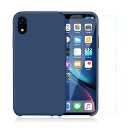 Προστατευτικό iPhone XR 2 οθόνης - Σιλικόνη - Μπλε (Cobalt blue)