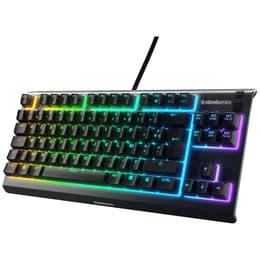 Steelseries Πληκτρολόγιο AZERTY Γαλλικό Πληκτρολόγιο με φωτιζόμενα πλήκτρα Apex 3 TKL