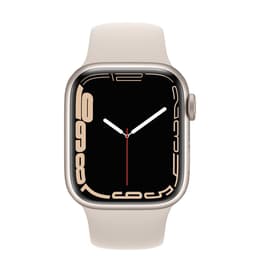 Apple Watch Series 7 (2021) GPS + Cellular 41 mm - Αλουμίνιο Starlight - Sport band Starlight