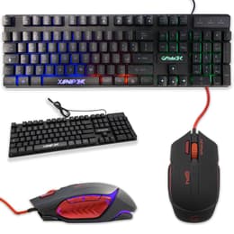 Cortek Πληκτρολόγιο QWERTY Ιταλικά Πληκτρολόγιο με φωτιζόμενα πλήκτρα XSniper + GP4 Kit Mouse and Keyboard
