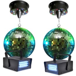 2 Boules à facettes 20cm + moteurs 18 LED + 2 Mini strobe Lytor Αξεσουάρ ήχου