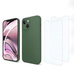 Προστατευτικό iPhone 13 2 οθόνης - Σιλικόνη - Πράσινο