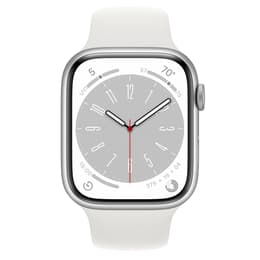 Apple Watch Series 9 (2023) GPS + Cellular 45 mm - Αλουμίνιο Ασημί - Sport band Άσπρο