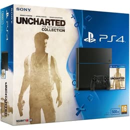 PlayStation 4 500GB - Μαύρο + Uncharted: The Nathan Drake Collection